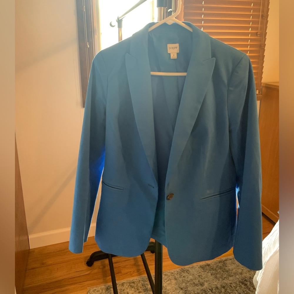 J. Crew Blue Blazer Tailored Fit Notched Lapel